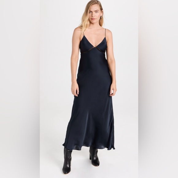 NWT Favorite Daughter Blackberry Dress in Navy Embroidered Maxi Slip Dress - Picture 11 of 16